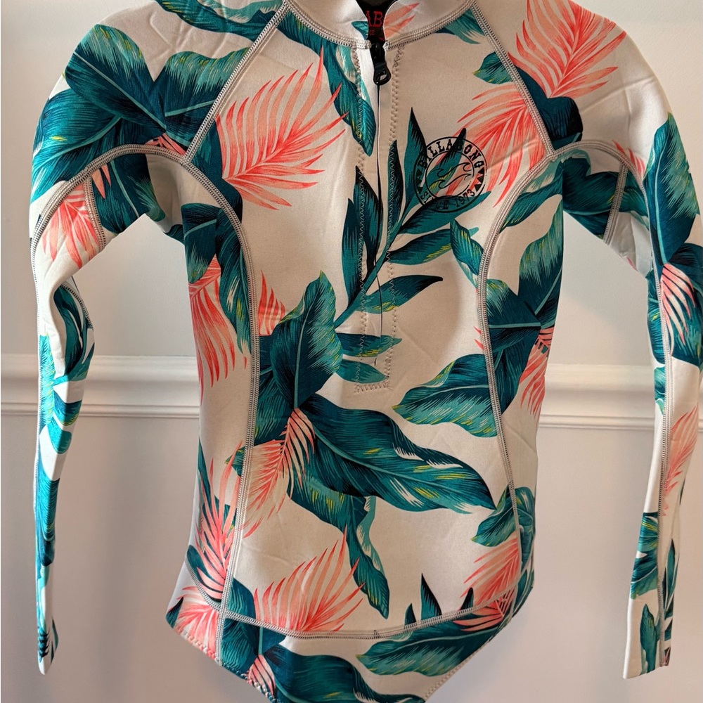 Billabong Tropical Leaf Print Rash Guard